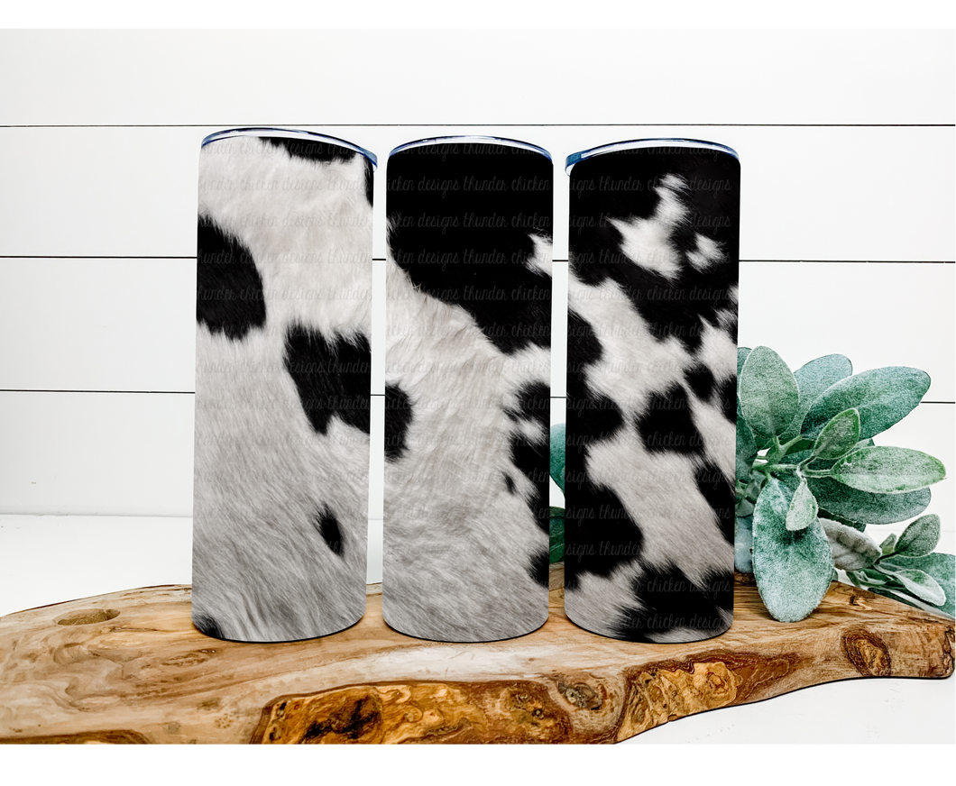 Cow Hide Skinny Tumbler