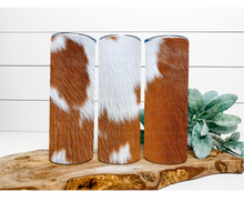 Load image into Gallery viewer, Cow Hide Skinny Tumbler
